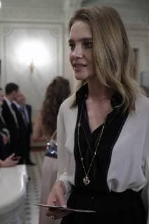 MOSCOW, RUSSIA - JULY 14, 2018: The founder of the Naked Heart Foundation, top model Natalia Vodianova attends a gala concert of world opera stars held at Moscow s Bolshoi Theatre ahead of the 2018 FIFA World Cup Final match. Mikhail Metzel TASS  TS08969E