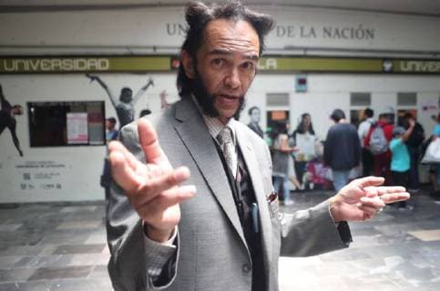 July 14, 2018 - EUM20180714SOC11.JPG.CIUDAD DE MEXICO. TransportTransporte-Metro-Wolverine.- 14 de julio de 2018. Mauricio Nares, conductor de la Linea 3 del Sistema de Transporte Colectivo (STC) Metro, considerado el Wolverine mexicano y el conductor mas amable, busca despertar la civilidad en los pasajeros. Foto: Agencia EL UNIVERSALAriel OjedaEELG Copyright: xElxUniversalx