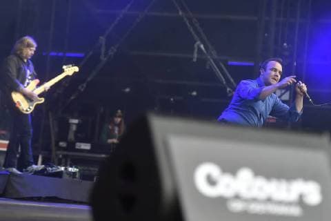 Singer Samuel T. Herring (right) of Future Islands music band performs during the 17th Colours of Ostrava music festival, on July 18, 2018, in Ostrava, Czech Republic. (CTKxPhoto JaroslavxOzana) CTKPhotoP201807180920901  JAO 04