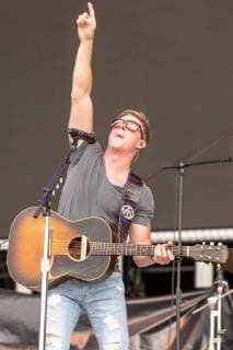 July 19, 2018 - Twin Lakes, Wisconsin, U.S - Country musician ADAM SANDERS during the Country Thunder Music Festival in Twin Lakes, Illinois Twin Lakes U.S. - ZUMAs135 20180719_zap_s135_012 Copyright: xDanielxDeSloverx