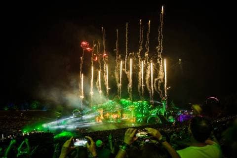 Illustration picture shows the first day of the Tomorrowland music festival, Friday 20 July 2018. The 14th edition of Tomorrowland electronic music festival takes place at the De Schorre terrain in Boom from 20 to 22 July 2017 and from 27 to 29 July 2018.  JAMESxARTHURxGEKIERE 05389945