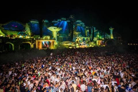 Illustration picture shows the first day of the Tomorrowland music festival, Friday 20 July 2018. The 14th edition of Tomorrowland electronic music festival takes place at the De Schorre terrain in Boom from 20 to 22 July 2017 and from 27 to 29 July 2018.  JAMESxARTHURxGEKIERE 05389954