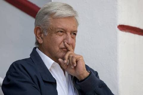 July 22, 2018 - Mexico, Mexico, MEXICO - MexicoÃ¢â‚¬â ¢s President-elect Andres Manuel Lopez Obrador, and his future Foreign Minister, Marcelo Ebrard, speaks to the press outside his partyÃ¢â‚¬â ¢s headquarters in Mexico City, Sunday, July 22, 2018. Lopez Obrador has released a seven-page letter he sent to U.S. President Donald Trump earlier in July detailing how he sees the two countries working together to stem immigration. PI Mexico MEXICO - ZUMAp124 20180722_zaa_p124_009 Copyright: xAntonioxNavax