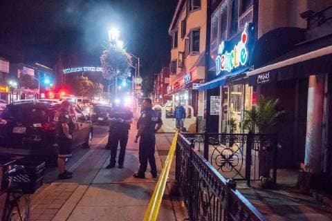 July 22, 2018 - Toronto, Ontario, Canada - Toronto, CAN, 22 Jul 2018 - Toronto Mayor John Tory addresses the media after as many as 15 people have been shot, two have died, after a gunman opened fire on Danforth avenue West of Logan Avenue Sunday evening shortly after 10 PM on July 22, 2018. Toronto Canada - ZUMAb167 20180722_zap_b167_003 Copyright: xVictorxBirox