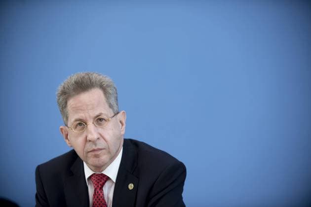 Hans-Georg Maassen, Verfassungsschutzbericht DEU, Deutschland, Germany, Berlin, 24.07.2018 Hans-Georg Maassen, Praesident Bundesamt fuer Verfassungsschutz BfV, waehrend der Bundespressekonferenz zum Thema Vorstellung vom Verfassungsschutzbericht 2018 in Berlin. Hans-Georg Maassen, president of the domestic intelligence service of the Federal Republic of Germany Verfassungsschutz, during a press conference to present the annual report on the protection of the constitution on July 24, 2018 in Berlin