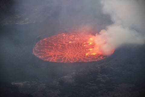 Africa, Democratic Republic of Congo, Virunga National Park, Nyiragongo volcano  REAF00306