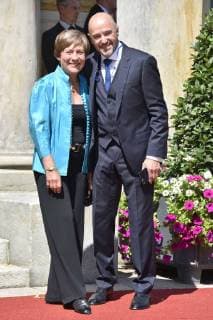 Rosi Mittermaier und Christian Neureuther bei der Eröffnung der Richard-Wagner-Festspiele 2018 im Bayreuther Festspielhaus. Bayreuth, 25.07.2018 *** Rosi Mittermaier and Christian Neureuther at the opening of the Richard Wagner Festival 2018 in the Bayreuth Festspielhaus Bayreuth 25 07 2018 Foto:xN.xKubelkax xFuturexImage