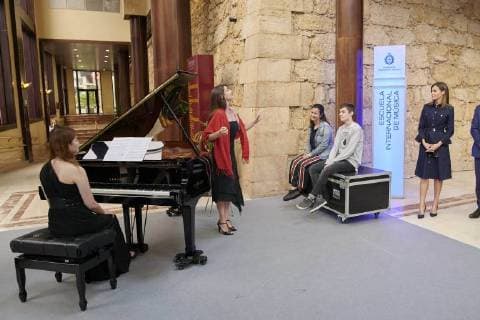 26-07-2018 Madrid Queen Letizia during a lecture as part of the summer courses of the Princess of Asturias International Music School in Oviedo. No Spain  Copyright: xPPE xTHORTONx