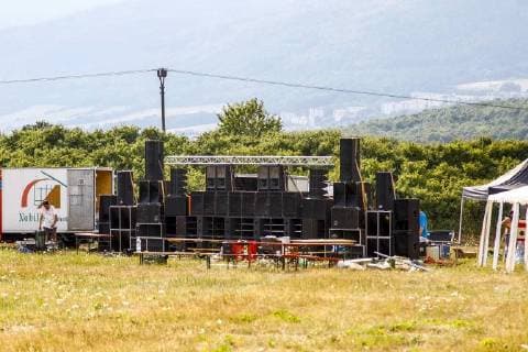 Participants of unannounced music event in protected landscape area, near Chuderov, Usti Nad Labem, Czech Republic, left the area on July 27, 2018, under observation of the Czech state police. (CTKxPhoto OndrejxHajek) CTKPhotoP201807270803801  HAJ 5