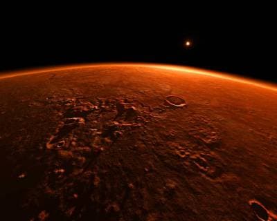 IMAGO Creative: Planeten im Sonnensystem Mars - Symbolbilder roter Planet Mars im Weltall, Computergraphik, virtuelle Welten red planet Mars in deep space, virtual worlds, computer graphic BLWS488471 Copyright: xblickwinkel McPHOTO M.xGannx