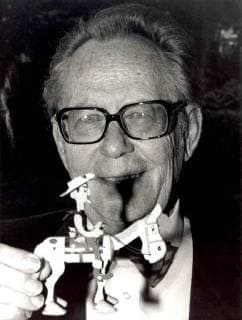 BRU01 - - BRUSSELS, BELGIUM : UNDATED FILE PICTURE shows comic strip drawer Maurice De Bevere, known as Morris, father of cow-boy Lucky Luke. It was announced Thursday 19 July 2001 that Morris died on Tuesday 17 after a fall in Southern France. PHOTO  x678374x