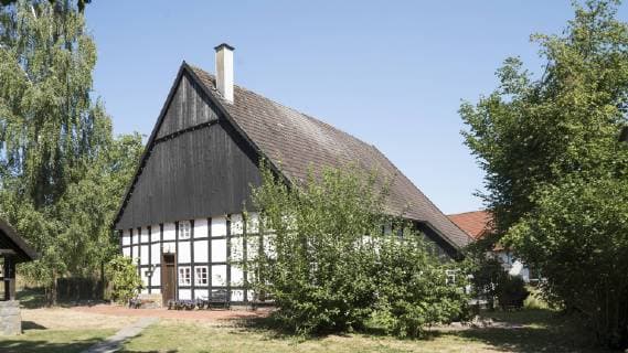 Dorfmuseum Heimathof Fachwerk-Bauernhaus im Dorfmuseum Heimathof in Leopoldshöhe, 4.8.2018,