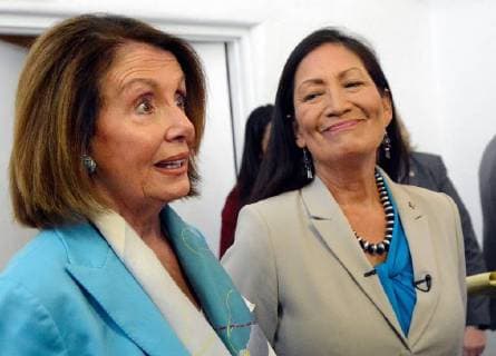 August 7, 2018 - Albuquerque, NM, U.S. - U.S. House Democratic Leader Nancy Pelosi made a campaign stop in New Mexico for U.S. Congressional candidate Deb Haaland. Tuesday, Aug. 07, 2018. Albuquerque U.S. - ZUMAab1_ 20180807_zaf_ab1_005 Copyright: xJimxThompsonx