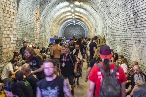 The heavy metal festival Brutal Assault in the fort Josefov in Jaromer, Nachod district, Czech Republic, starts on Wednesday, August 8, 2018. About hundred thirty bands will perform during four days of the festival. (CTKxPhoto DavidxTanecek) CTKPhotoP201808080862001  TAD 008