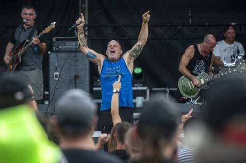US band Shelter performs as the heavy metal festival Brutal Assault in the fort Josefov in Jaromer, Nachod district, Czech Republic, starts on Wednesday, August 8, 2018. About hundred thirty bands will perform during four days of the festival. (CTKxPhoto DavidxTanecek) CTKPhotoP201808080876201  TAD 011