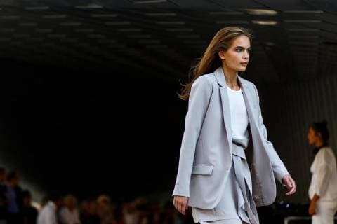 A model walking the runway during the Designers Remix runway show during Copenhagen Fashion Week - Aug 9, 2018 - CPHFW: Designers Remix, Copenhagen Denmark  Copyright: xZachxDoddsx h_00536180