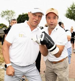 Entertainment Bilder des Tages Leipzig 11.Charity Golfturnier Leipzig Axel Schulz und Jan Josef Liefers Copyright: xEIBNER RZYx EP_RZY