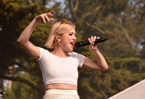 SAN FRANCISCO, CA - AUGUST 10: Carly Rae Jepsen performs during the 2018 Outside Lands Musis and Arts Festival in Golden Gate Park on August 10, 2018 in San Francisco, California. Copyright: ximageSPACE MediaPunchx