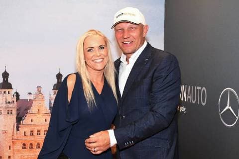 Leipzig 11.Charity Golfturnier Leipzig, Gala-Abend Axel Schulz mit Ehefrau Patricia Schulz Copyright: xEIBNER RZYx EP_RZY