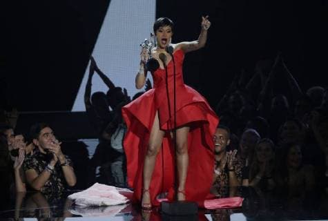 Cardi B helps open the 35th annual MTV Video Music Awards at Radio City Music Hall in New York City on August 20, 2018.  NYP20180820103 JOHNxANGELILLO