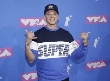 Logic arrives on the red carpet at the 35th annual MTV Video Music Awards at Radio City Music Hall in New York City on August 20, 2018.  NYP20180820352 SERENAxXU-NING
