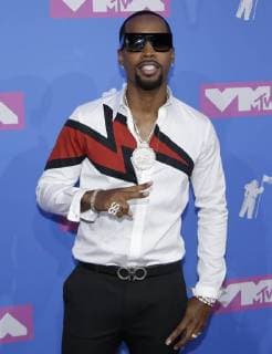 Safaree Samuels arrives on the red carpet at the 35th annual MTV Video Music Awards at Radio City Music Hall in New York City on August 20, 2018.  NYP20180820354 SERENAxXU-NING