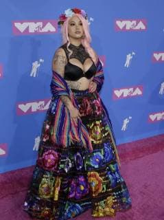 Lily Barrios arrives on the red carpet at the 35th annual MTV Video Music Awards at Radio City Music Hall in New York City on August 20, 2018.  NYP20180820380 SERENAxXU-NING