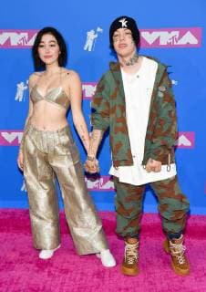 Noah Cyrus and Lil Xan arriving at the MTV Video Music Awards press room in New York City - Aug 20, 2018 - MTV Video Music Awards 2018, New York City New York United States Radio City Music Hall  Copyright: xOConnorx h_00537608