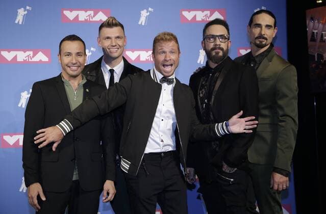 Entertainment Bilder der Woche KW34 The Backstreet Boys pose for photographers in the press room at the 35th annual MTV Video Music Awards at Radio City Music Hall in New York City on August 20, 2018.  NYP20180820898 SERENAxXU-NING
