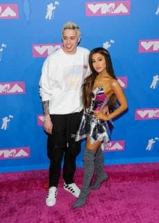 August 20, 2018 - New York, NY, U.S. - 20 August 2018 - New York, New York - Pete Davidson, Ariana Grande. 2018 MTV Video Music Awards at Radio City Music Hall. Photo Credit: Mario Santoro AdMedia New York U.S. - ZUMAa123 20180820_zaa_a123_186 Copyright: xMarioxSantoroAdmediax