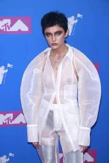 NEW YORK, NY - AUGUST 20: Morgan Saint arriving at the 2018 MTV Video Music Awards at Radio City Music Hall in New York City on August 20, 2018. Copyright: xDiegoxCorredorx