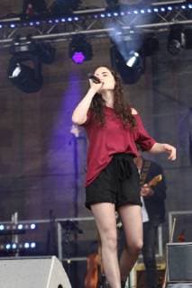 25.08.2018, Frankfurt am Main, Hauptwache Lichter der Hoffnung (FFM) Open Air Konzert Sängerin Adina Mitchell *** 25 08 2018 Frankfurt am Main Hauptwache lights of hope FFM open air concert singer Adina Mitchell
