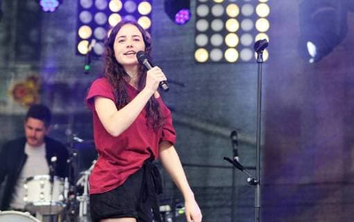 25.08.2018, Frankfurt am Main, Hauptwache Lichter der Hoffnung (FFM) Open Air Konzert Sängerin Adina Mitchell *** 25 08 2018 Frankfurt am Main Hauptwache lights of hope FFM open air concert singer Adina Mitchell