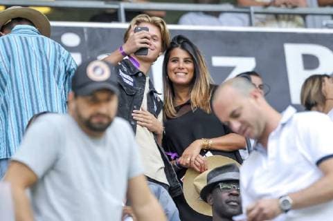 Karine Ferri (femme de Yoann Gourcuff) FOOTBALL : OGC Nice vs Dijon - Ligue 1 Conforama - Nice - 25 08 2018 NorbertScanella Panoramic 