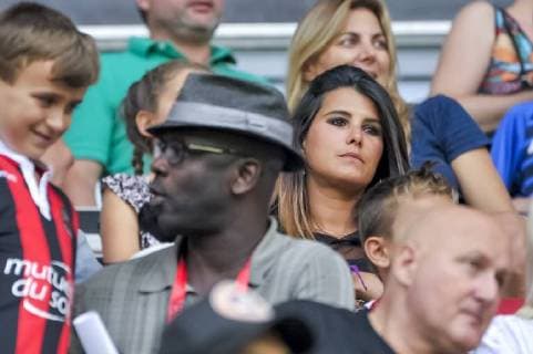 Karine Ferri (femme de Yoann Gourcuff) et Lilian Thuram FOOTBALL : OGC Nice vs Dijon - Ligue 1 Conforama - Nice - 25 08 2018 NorbertScanella Panoramic 