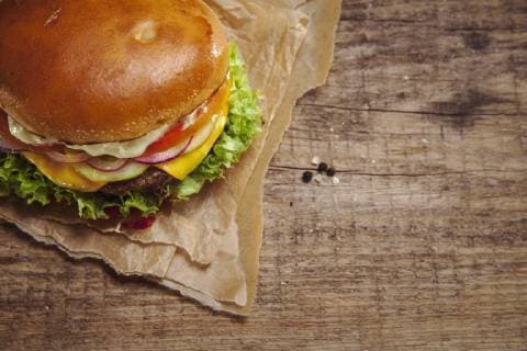 Veggie Burger, overhead view  NAF00101