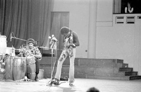 - NIEUWPOORT, BELGIUM (FILE) : This file picture dated 26 October 1971 is a sight of the concert at Nieuwpoort of the American Jazz musician and composer Miles Davis. ARCHIVES  x37864924x