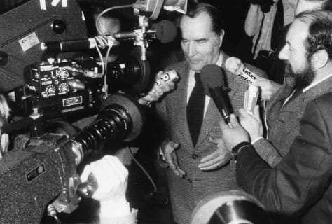 François Mitterand at the EEC. (BELGA ARCHIVES)  x8946578x