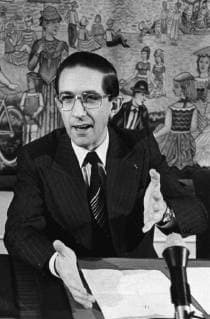 Willy Claes gives a press conference. (BELGA ARCHIVES)  x8964614x