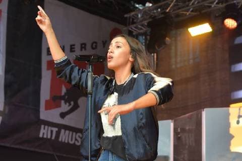 Namika, buergerlich Hanan Hamdi zu Gast bei der ENERGY MUSIC TOUR 2018 in der Kulturbrauerei in Berlin am 01.09.2018