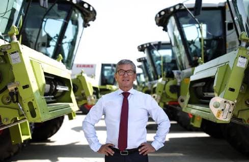 News Bilder des Tages KRASNODAR, RUSSIA - SEPTEMBER 3, 2018: Claas CEO Ralf Bendisch visits the Krasnodar plant of Claas, a German-based company specialising in agricultural machinery. Vitaly Timkiv TASS  TS08EF8C