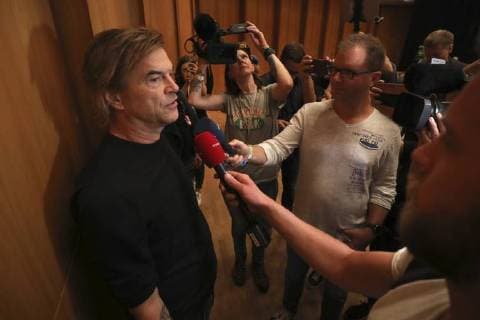 Campino von den Toten Hosen bei der Pressekonferenz zum wirsindmehr-Konzert gegen Rechts in der Stadthalle. Chemnitz, 03.09.2018
