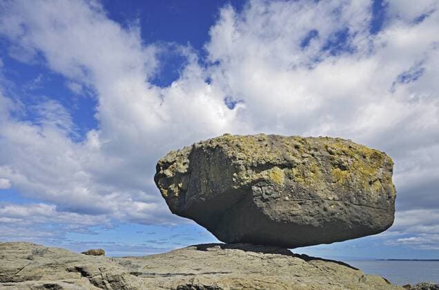 Balance Rock. Skidegate. Graham Island. , Haida Gwaii (formerly the Queen Charlotte Islands), British Columbia, Canada  acp113269 MikexGrandmaison