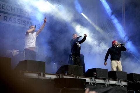 K.I.Z. live beim wirsindmehr-Konzert gegen Rechts vor der Johanniskirche. Chemnitz, 03.09.2018
