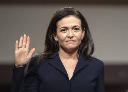 September 5, 2018 - Washington, District of Columbia, U.S. - Sheryl Sandberg, Chief Operating Officer, Facebook, is sworn-in to give testimony before a United States Senate Select Committee on Intelligence hearing to examine foreign influence operations use of social media platforms on Capitol Hill in Washington, DC on Wednesday, September 5, 2018 Washington U.S.  - ZUMAc306 20180905_zaa_c306_003 Copyright: xRonxSachsx