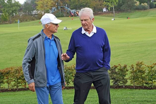 6. Aktion Kinderträume Golf Cup . Franz Beckenbauer und Dietmar Hopp anläßlich des 6. Aktion Kinderträume Golf Cup am 07.09.2018 in St. Leon-Rot. 20180907MWI1520