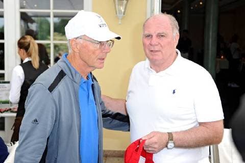 6. Aktion Kinderträume Golf Cup . Franz Beckenbauer und Ulrich Uli Hoeneß anläßlich des 6. Aktion Kinderträume Golf Cup am 07.09.2018 in St. Leon-Rot. 20180907MWI1344