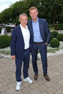 6. Aktion Kinderträume Golf Cup . Ingo Anderbrügge und Olaf Thon anläßlich des 6. Aktion Kinderträume Golf Cup am 07.09.2018 in St. Leon-Rot. 20180907MWI1673