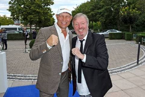 6. Aktion Kinderträume Golf Cup . Axel Schulz und Werner Schulze - Erdel anläßlich des 6. Aktion Kinderträume Golf Cup am 07.09.2018 in St. Leon-Rot. 20180907MWI1695