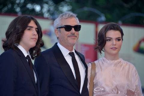 75th Venice Film Festival, red carpet Award Ceremony. Pictured: Tess Bu Cuaron, Alfonso Cuaron and Olmo Teodoro Cuaron  Copyright: xSimonexComi Veneziax2018x xIPAx xVeneziax